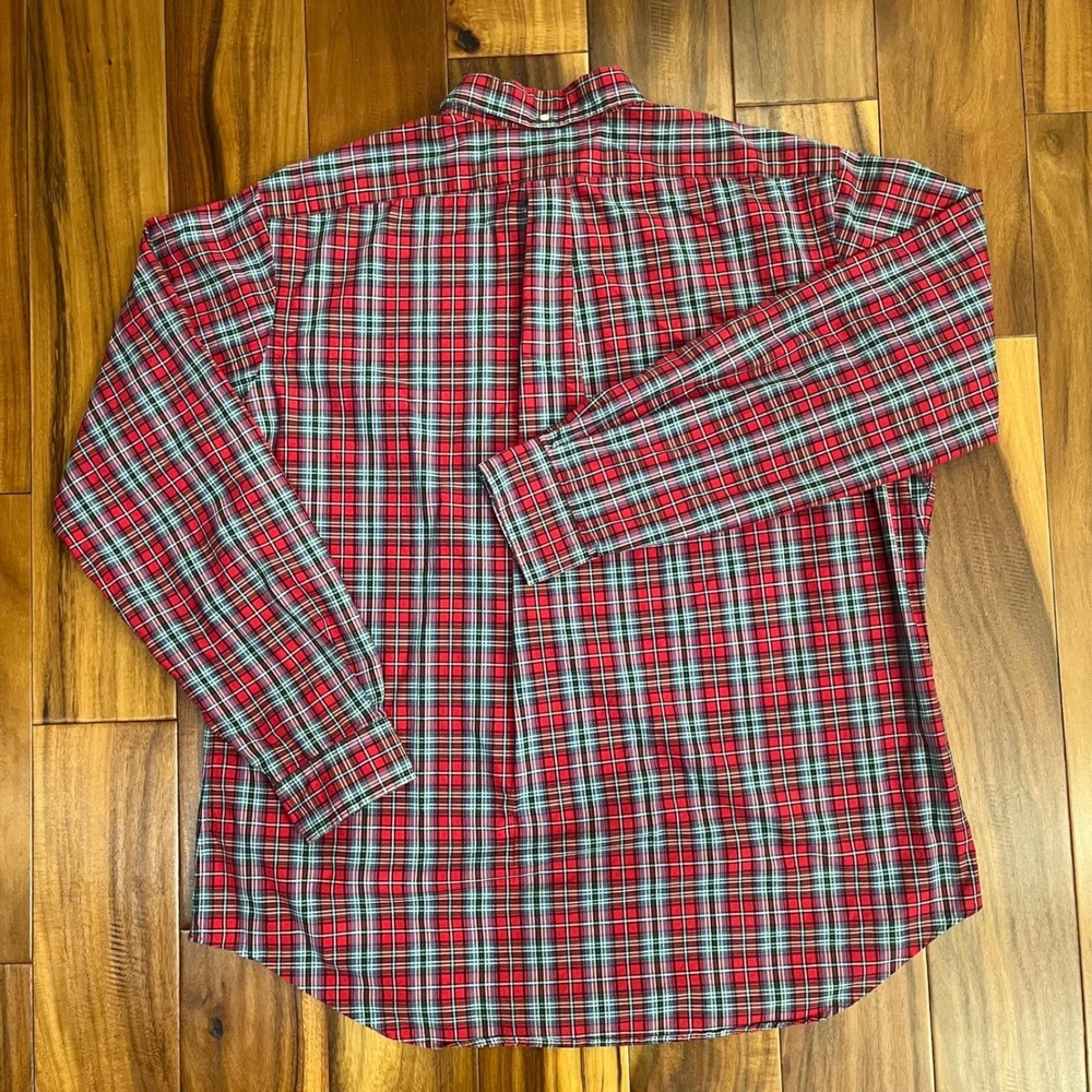 Polo Ralph Lauren Button Up Shirt Mens XL Red Plaid Classic Fit pony logo - Picture 4 of 8
